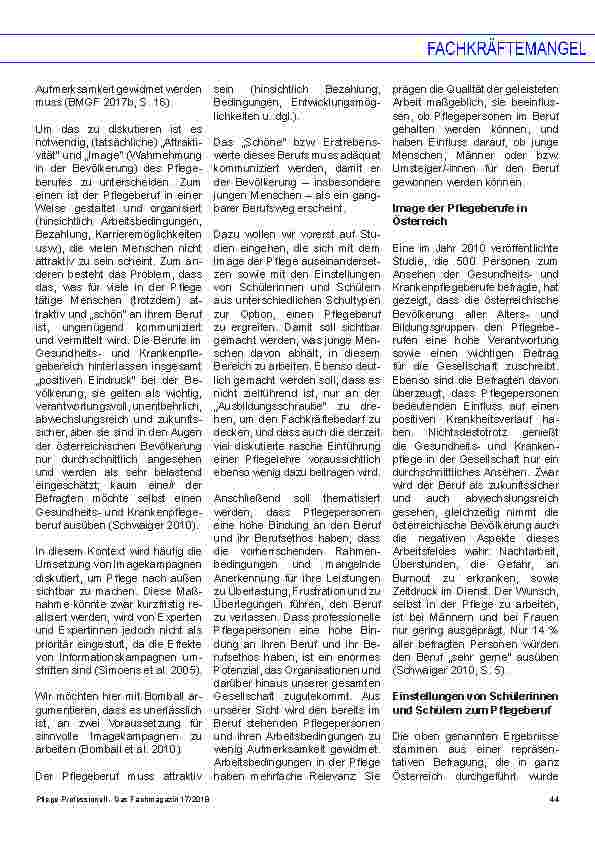 Vorschauseite 2: Fachkräftemangel in der Pflege Mehr vom Gleichen wird nicht helfen