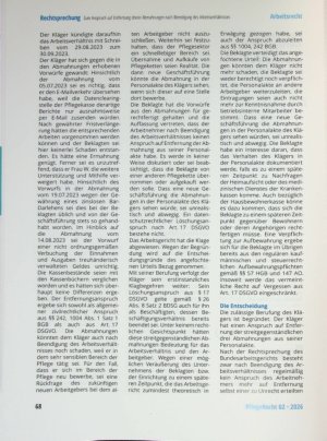 Vorschauseite 2: Zum Anspruch auf Entfernung dreier Abmahnungen nach Beendigung des Arbeitsverhältnisses