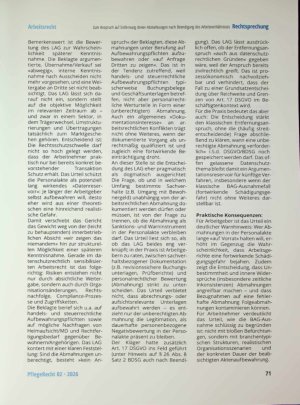 Vorschauseite 5: Zum Anspruch auf Entfernung dreier Abmahnungen nach Beendigung des Arbeitsverhältnisses