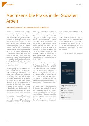 Vorschauseite 1: Machtsensible Praxis in der Sozialen Arbeit Interdisziplinäre und evidenzbasierte Methoden