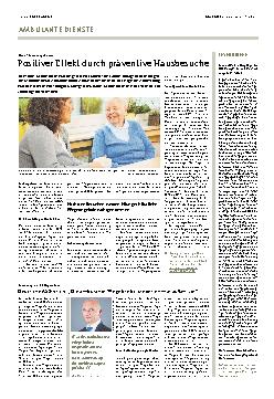 Vorschauseite 1: Positiver Effekt durch präventive Hausbesuche