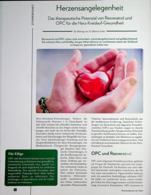 Vorschauseite 1: Herzensangelegenheit Das therapeutische Potenzial von Resveratrol und OPC für die Herz-Kreislauf-Gesundheit