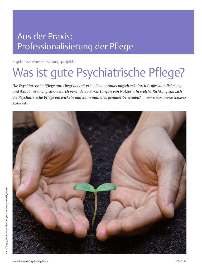 Vorschauseite 1: Was ist gute Psychiatrische Pflege?