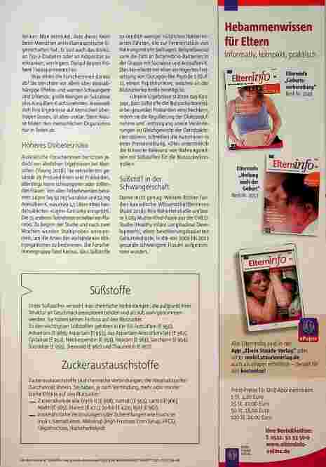 Vorschauseite 2: Süßstoffe - Eine gesunde Alternative?