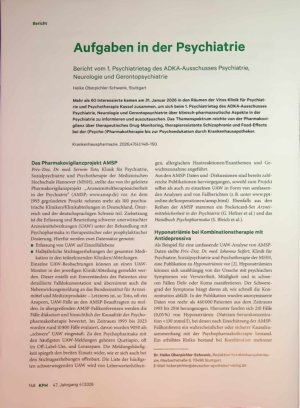 Vorschauseite 1: Aufgaben in der Psychiatrie