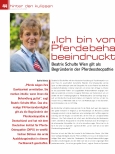 Vorschauseite 1: "Ich bin von jeder Pferdebehandlung beeindruckt. Beatrix Schulte Wien gilt als Begründerin der Pferdeosteopathie."