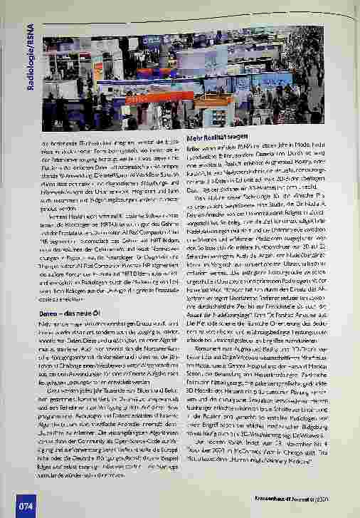 Vorschauseite 2: Die Radiologie bleibt Spielfeld für Innovatoren.
