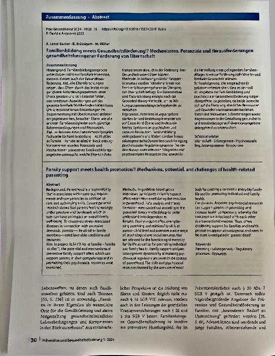 Vorschauseite 3: Familienbildung meets Gesundheitsförderung!?