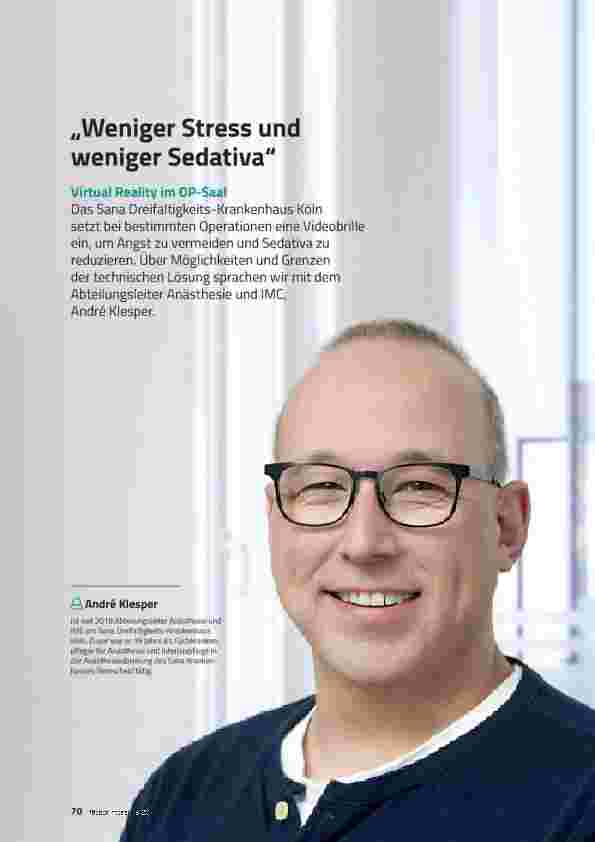 Vorschauseite 1: Weniger Stress und weniger Sedativa.