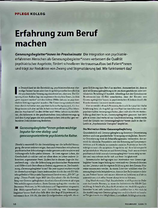 Vorschauseite 1: Erfahrung zum Beruf machen