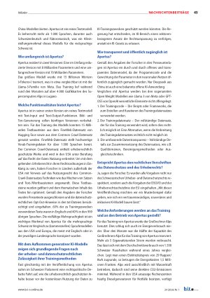 Vorschauseite 2: Apertus – ein offenes, transparentes, mehrsprachiges KI-Sprachmodell aus der Schweiz
