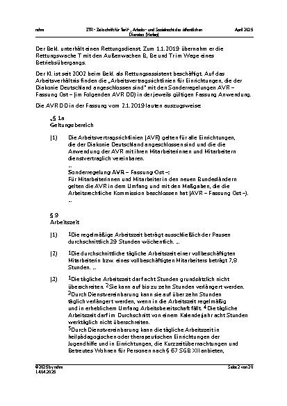 Vorschauseite 2: I. Tarifrecht Verlängerung der regelmäßigen Arbeitszeit durch Dienstvereinbarung – Arbeitsbereitschaft – Darlegungslast – Ausschlussfristen – Wechselschichtarbeit