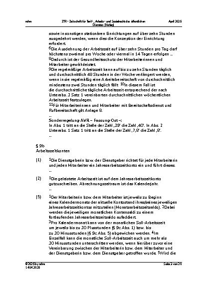 Vorschauseite 3: I. Tarifrecht Verlängerung der regelmäßigen Arbeitszeit durch Dienstvereinbarung – Arbeitsbereitschaft – Darlegungslast – Ausschlussfristen – Wechselschichtarbeit