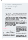 Vorschauseite 1: Schmerzmanagement in Einrichtungen - Ein Blick in die Zukunft