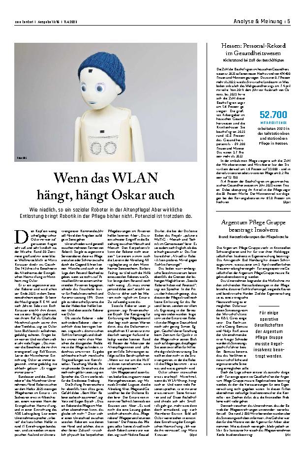 Vorschauseite 1: Wenn das WLAN hängt, hängt Oskar auch