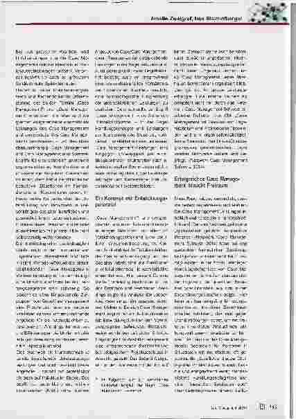 Vorschauseite 2: Begriffsund Situationsanalyse zu Case Management in der Schweiz - eine explorative Untersuchung