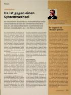 Vorschauseite 1: H+ ist gegen einen Systemwechsel.
