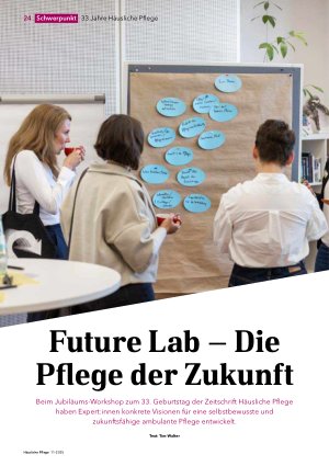 Vorschauseite 1: Future Lab – Die Pflege der Zukunft