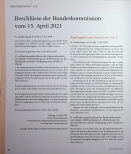 Vorschauseite 1: Beschlüsse der Bundeskommission vom 15. April 2021