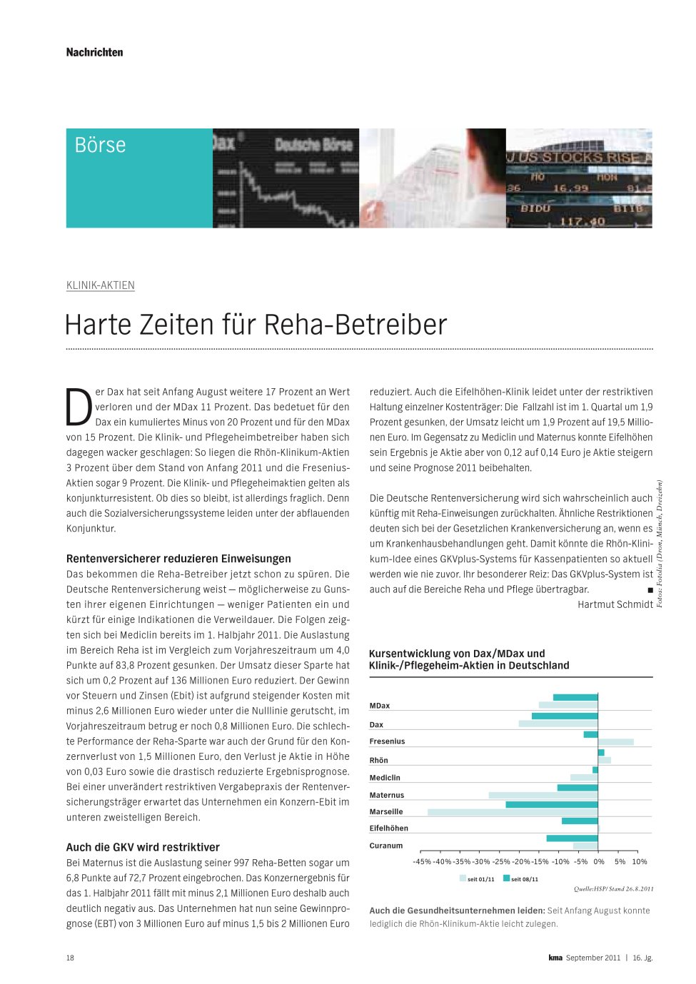 Vorschauseite 1: Harte Zeiten für Reha-Betreiber