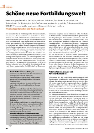 Vorschauseite 1: Schöne neue Fortbildungswelt