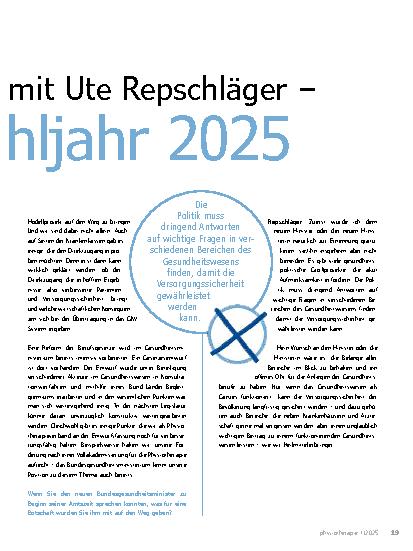Vorschauseite 2: Im Interview mit Ute Repschläger – Das Wahljahr 2025