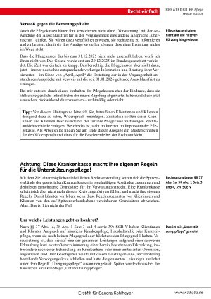Vorschauseite 4: Beraterbrief Pflege Heft 3-2026