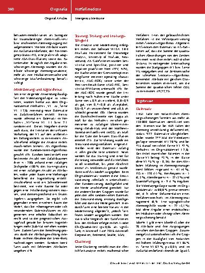 Vorschauseite 4: Evaluation des Minimalen Notfalldatensatzes zur Vorhersage der Verwendung der Videolaryngoskopie bei der Prähospitalnarkose des Polytraumapatienten – Ein Proof of Concept mit Folg…