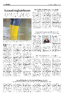 Vorschauseite 1: Krisenfestigkeit kostet
