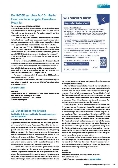 Vorschauseite 2: Patientenfürsprecher als Partner in der Krankenhaushygiene