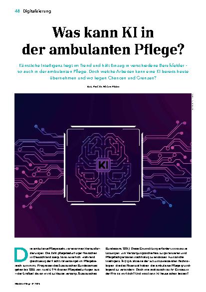 Vorschauseite 1: Was kann KI in der ambulanten Pflege?