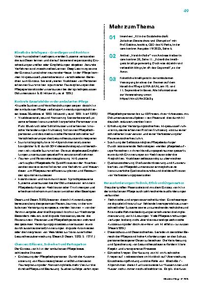 Vorschauseite 2: Was kann KI in der ambulanten Pflege?