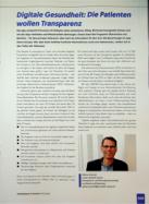 Vorschauseite 1: Digitale Gesundheit: Die Patienten wollen Transparenz