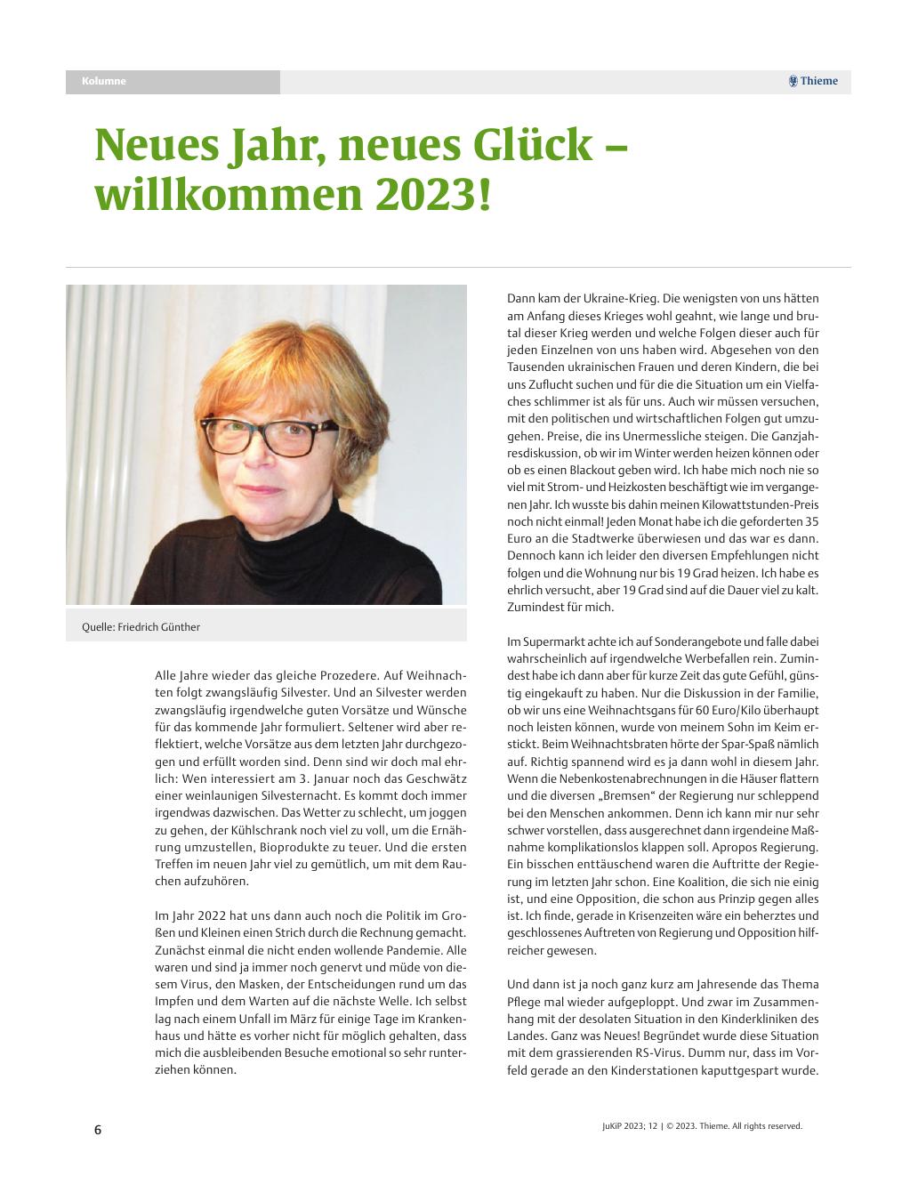 Vorschauseite 1: Neues Jahr, neues Glück – willkommen 2023!