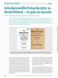 Vorschauseite 1: Schulgesundheitsfachkräfte in Deutschland - es gab sie bereits.