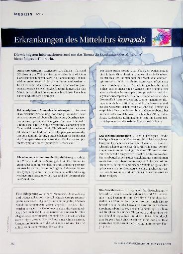 Vorschauseite 1: Erkrankungen des Mittelohrs kompakt