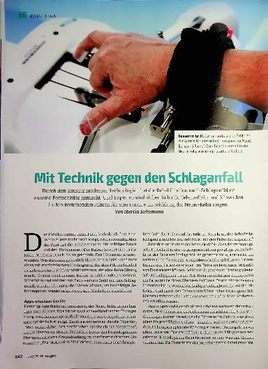 Vorschauseite 1: Mit Technik gegen den Schlaganfall