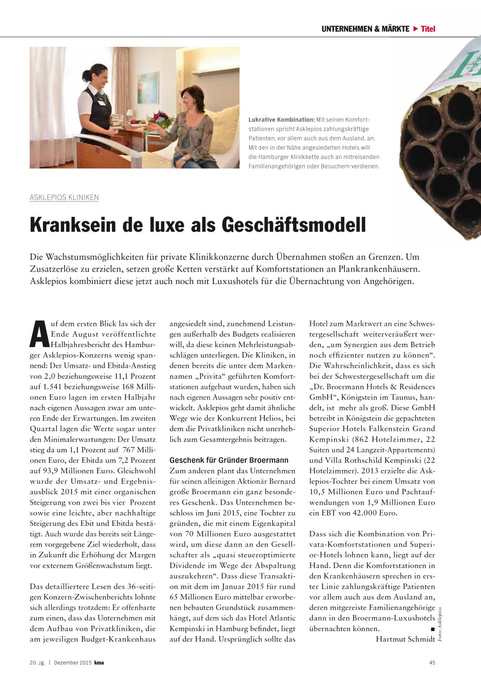 Vorschauseite 1: Kranksein de luxe als Geschäftsmodell