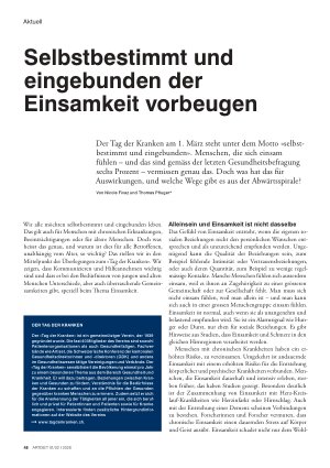 Vorschauseite 1: Selbstbestimmt und eingebunden der Einsamkeit vorbeugen