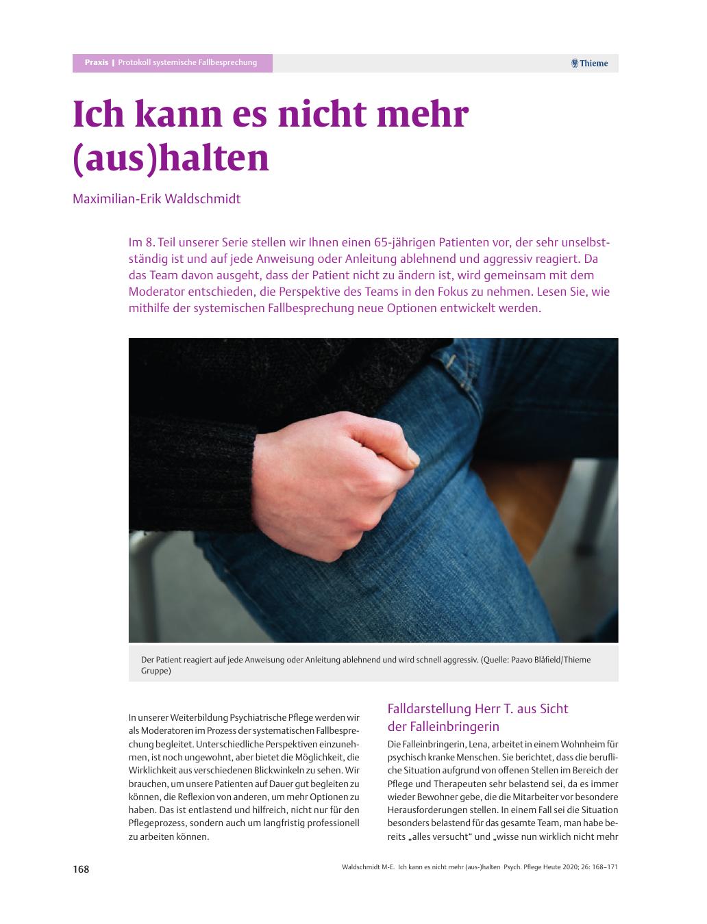 Vorschauseite 1: Ich kann es nicht mehr aushalten.