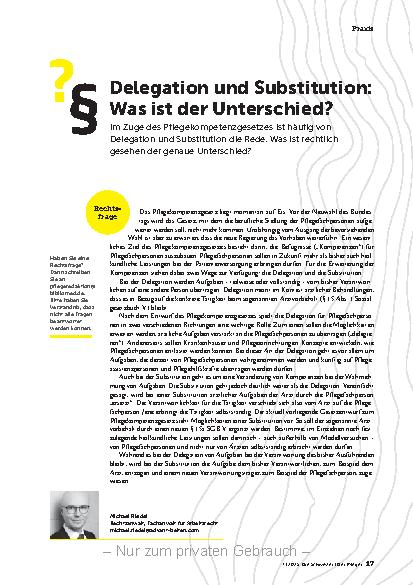 Vorschauseite 1: Delegation und Substitution: Was ist der Unterschied?