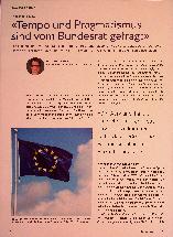 Vorschauseite 1: "Tempo und Pragmatismus sind vom Bundesrat gefragt."