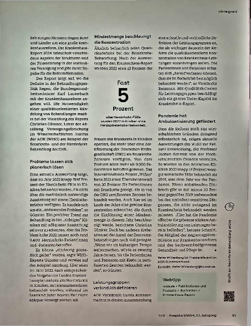 Vorschauseite 2: Impulse für die Krankenhausreform