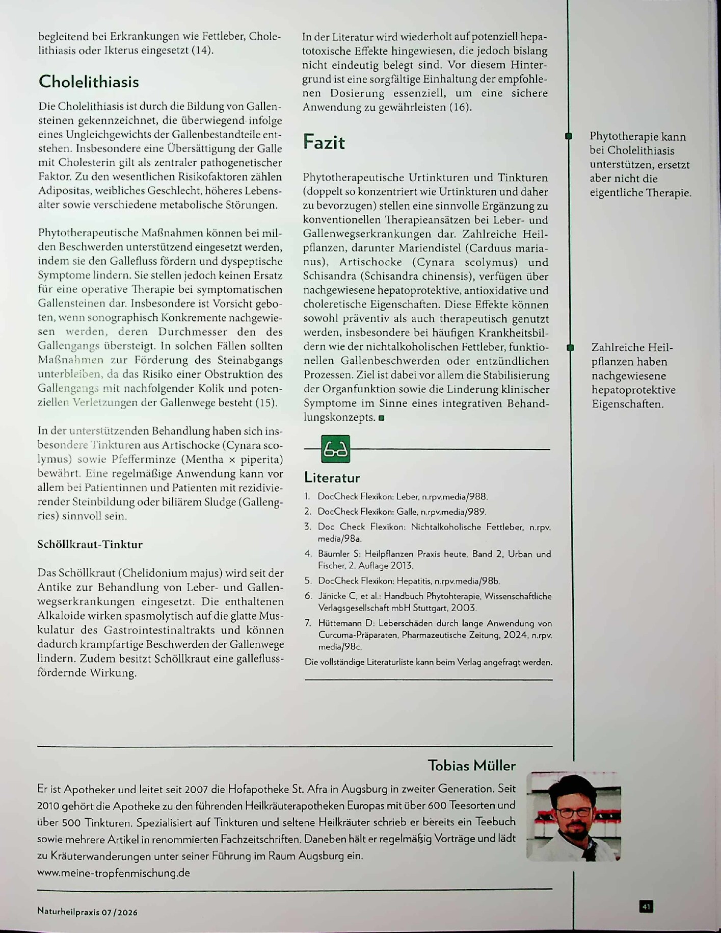 Vorschauseite 5: Bitter nötig. (Ur)Tinkturen bei Leber- und Gallenerkrankungen.