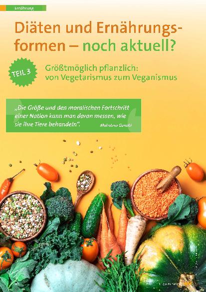 Vorschauseite 1: Diäten und Ernährungs formen - noch aktuell?