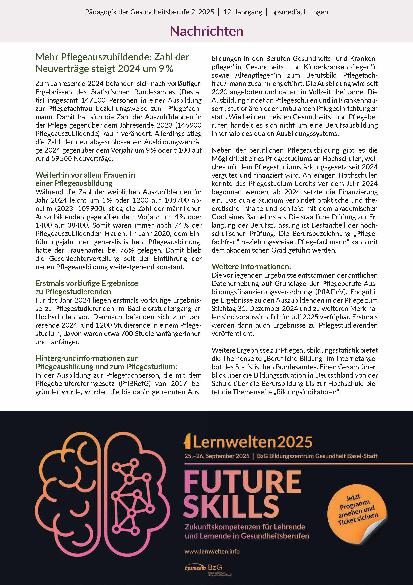 Vorschauseite 5: Pädagogik der Gesundheitsberufe 2-2025