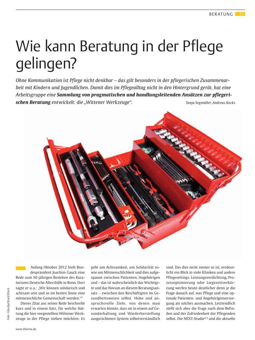 Vorschauseite 1: Wie kann Beratung in der Pflege gelingen?