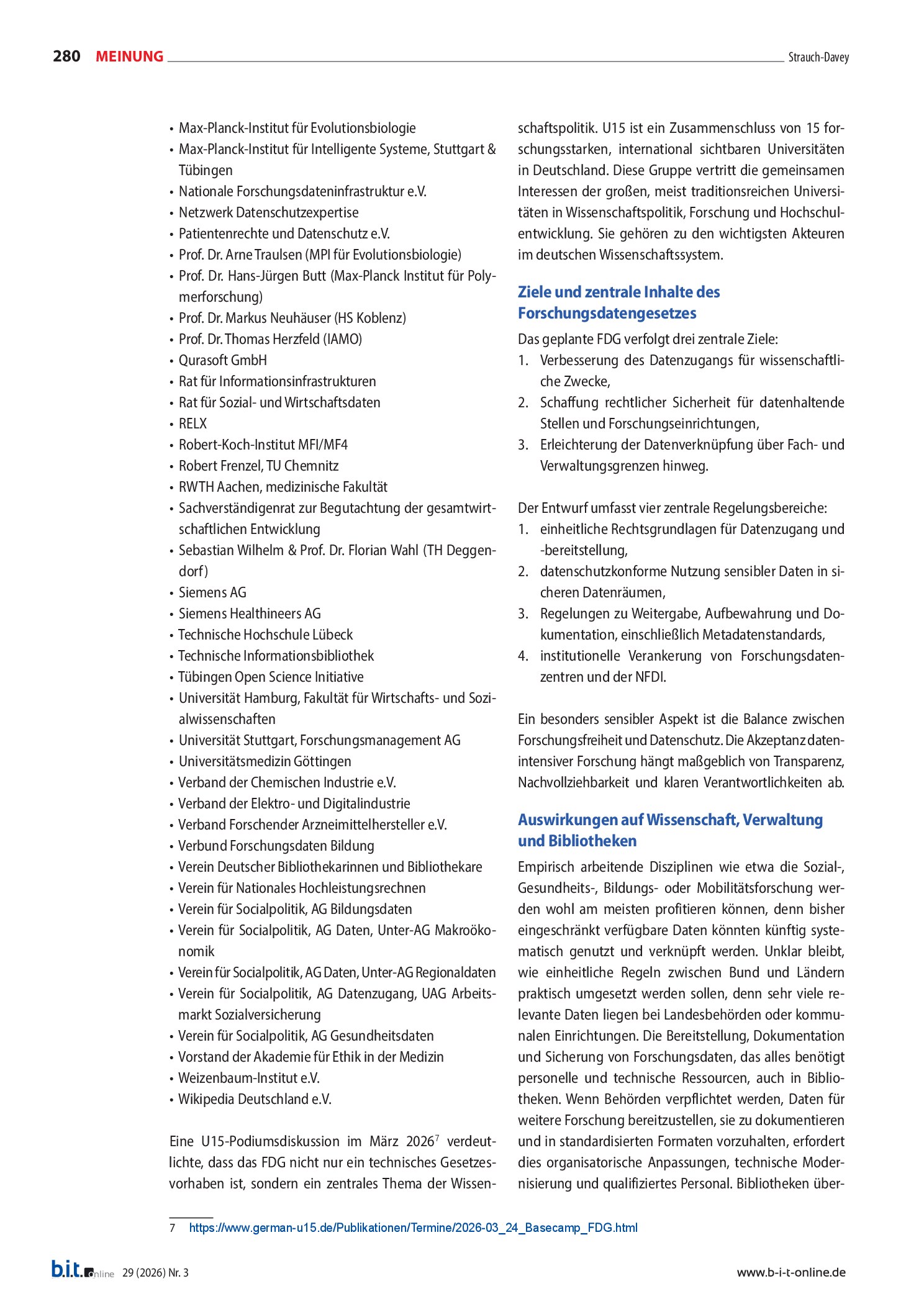 Vorschauseite 4: Zum Forschungsdatengesetz (FDG): Weichenstellung für eine moderne Forschungsdatenpolitik – Status quo und Einordnung