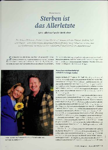 Vorschauseite 1: Sterben ist das Allerletzte Eine Talkshow für alle Sterblichen