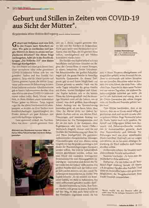 Vorschauseite 1: Geburt und Stillen in Zeiten von COVID-19 aus Sicht der Mütter*.
